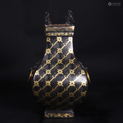 Bronze Gilt Zun Wine Vessel