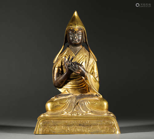 Copper and Gold Tsongkhapa in Qing Dynasty