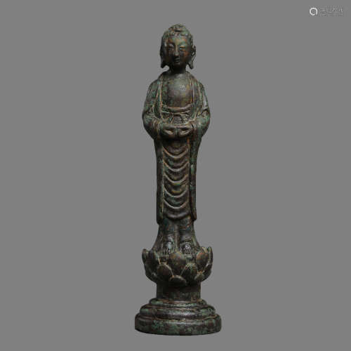 A Copper Guanyin Statue made in Liao Dynasty
