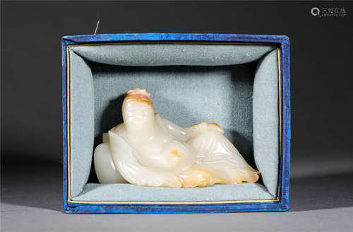 Hetian Jade Ornament of Old Man in Han Dynasty