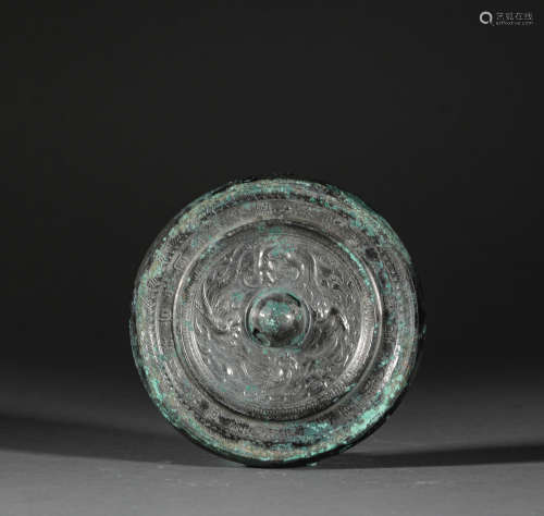 Bronze Mirror of Mythical Creatures in Han Dynasty