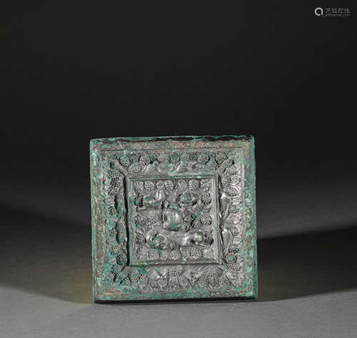 Pomegranate Square Mirror in Han Dynasty