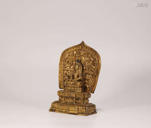 Gilded Bronze Bddha from Qing Dynasty