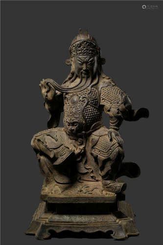 Copper Guan Gong Statue in Qing Dynasty
