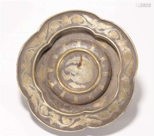 Silver and Gold Saucer in Liao Dynasty
