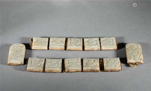 Hetian Jade Belt to Domesticated Animals in Liao Dynasty