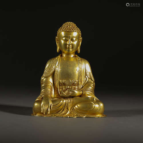 Gold Statue of Sakyamuni in Qing Dynasty