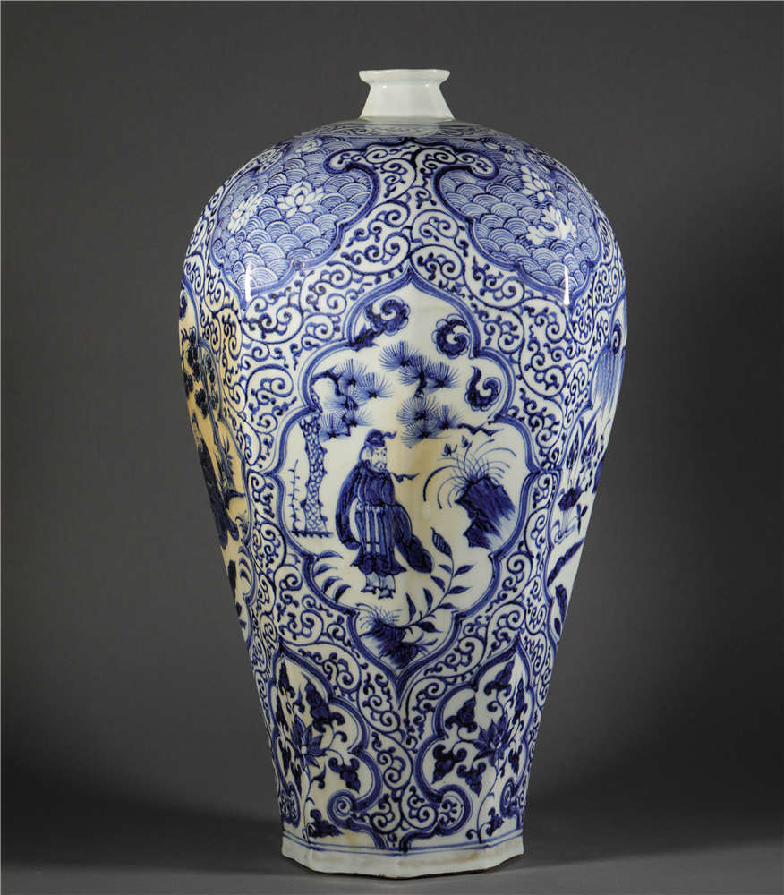 Blue And White Bottle With Figures And Story In Yuan Dynasty－【Deal ...