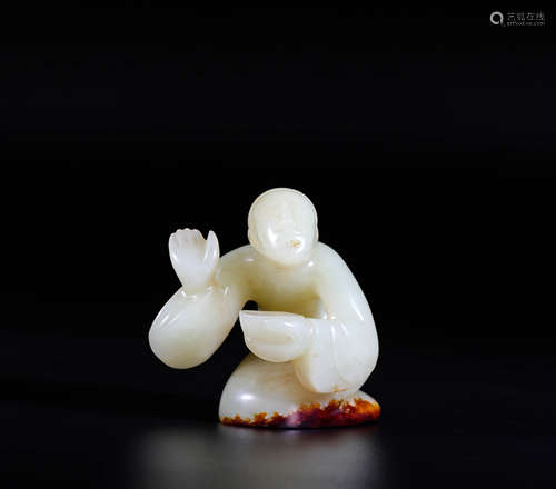 Hetian jade Ornament of Figure in Han Dynasty