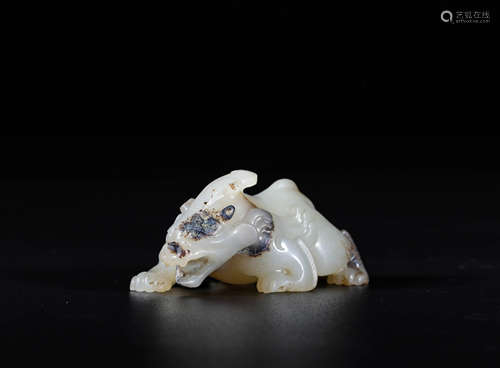 Hetian Jade Animal Ornament in Han Dynasty