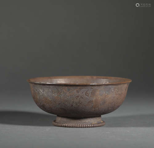 Silver Bowl with Flower and Bird Pattern in Song Dynasty