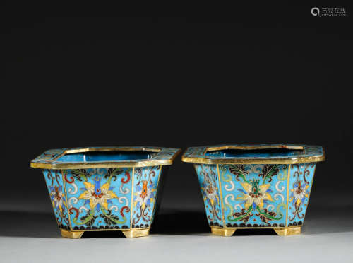 Cloisonne Flower Pot in Qing Dynasty