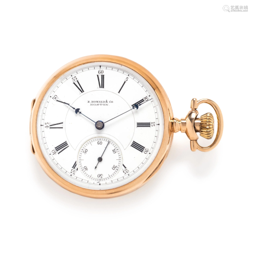 14K YELLOW GOLD OPEN FACE POCKET WATCH