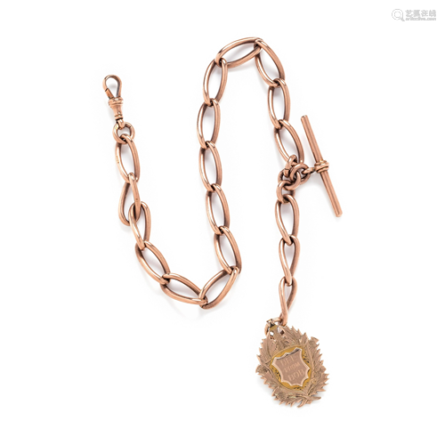 9K PINK GOLD FOB CHAIN