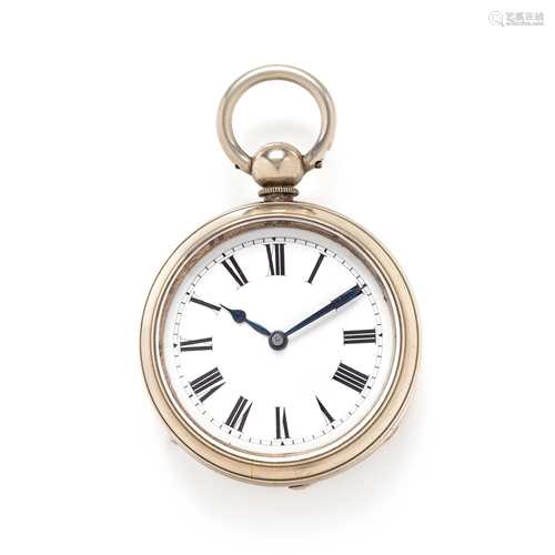 SILVER OPEN FACE POCKET WATCH