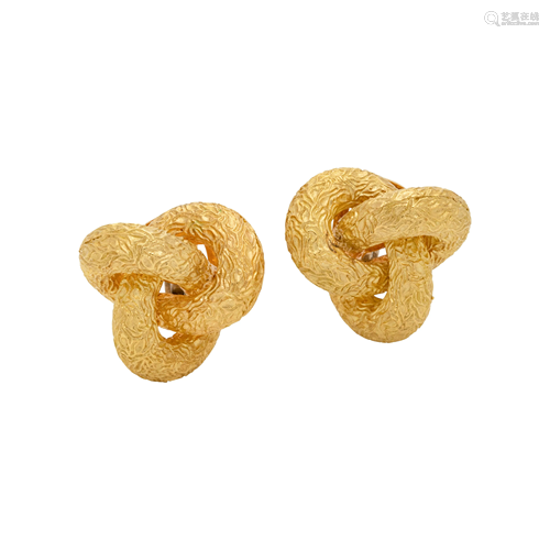 YELLOW GOLD EARCLIPS