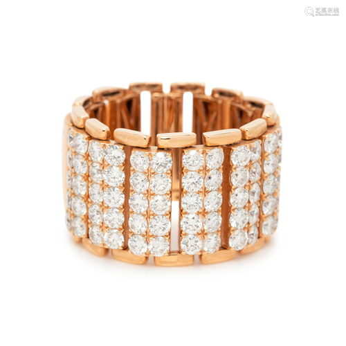 ROSE GOLD AND DIAMOND FLEXIBLE RING