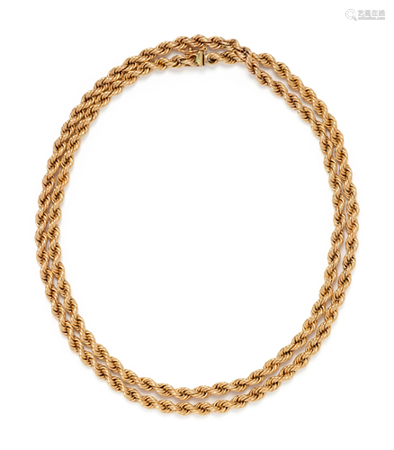 YELLOW GOLD LONGCHAIN NECKLACE