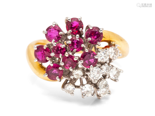 DIAMOND AND RUBY RING