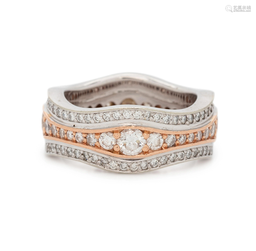 BICOLOR GOLD AND DIAMOND BAND