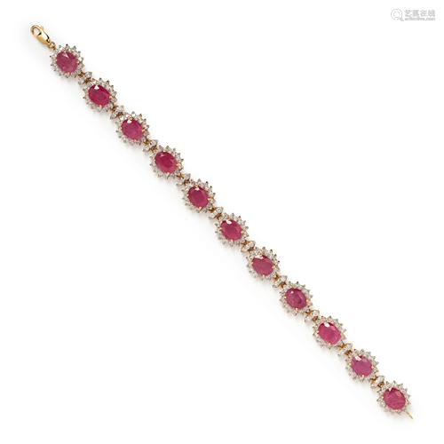 RUBY AND DIAMOND BRACELET