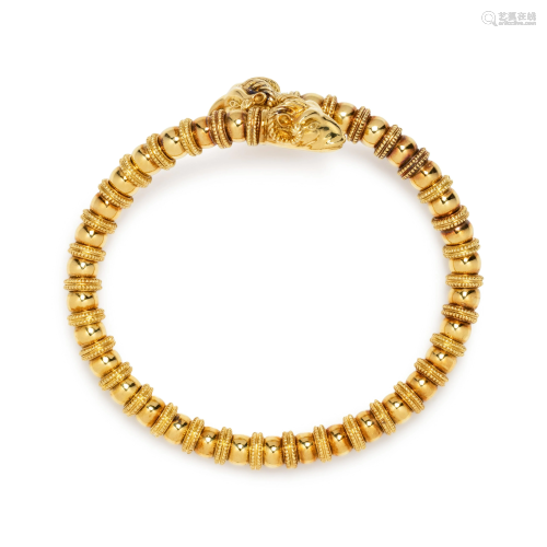 YELLOW GOLD COLLAR NECKLACE