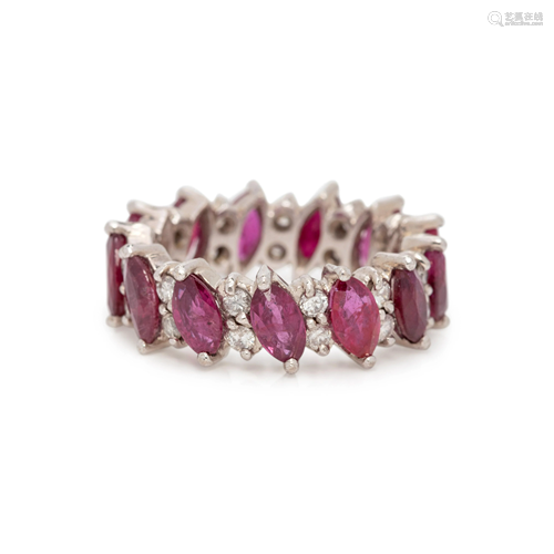 RUBY AND DIAMOND ETERNITY BAND