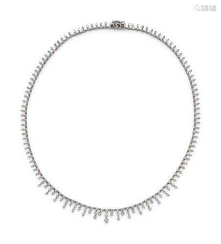 SOPHIA D., DIAMOND FRINGE NECKLACE