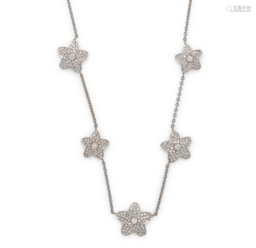 WHITE GOLD AND DIAMOND NECKLACE