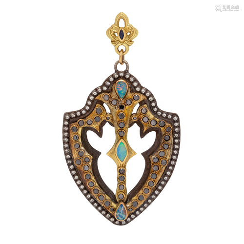 DIAMOND AND MULTIGEM PENDANT