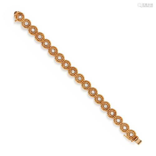 YELLOW GOLD AND DIAMOND BRACELET