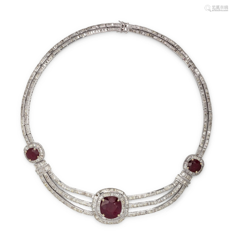 RUBY AND DIAMOND NECKLACE