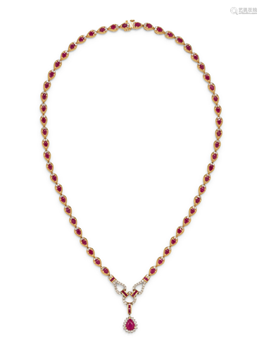 RUBY AND DIAMOND NECKLACE