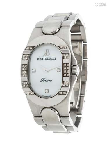 BERTOLUCCI, STAINLESS STEEL AND DIAMOND 'SERENA'