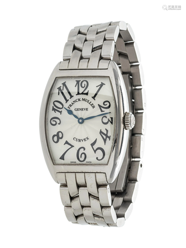 FRANCK MULLER, STAINLESS STEEL REF. 7502 QZ 'CINTREE