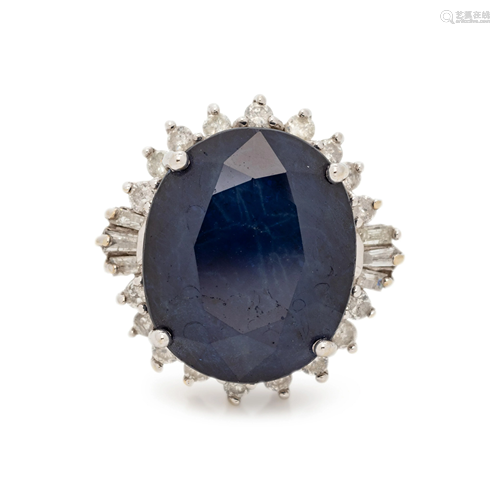 SAPPHIRE AND DIAMOND RING