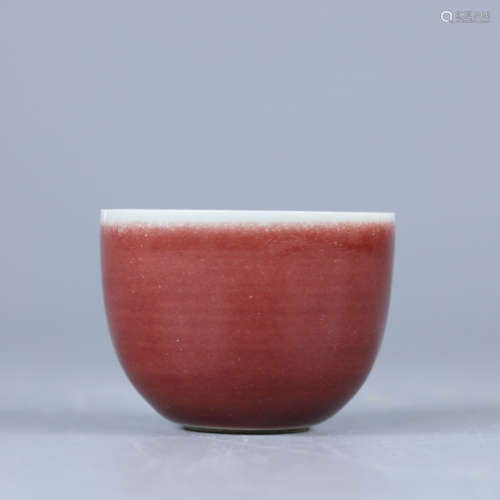 清雍正 年窑霁红小杯