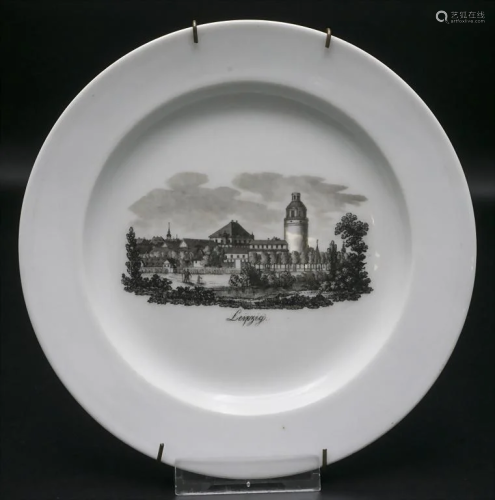 Ansichtenteller 'Leipzig' / A plate with a view of