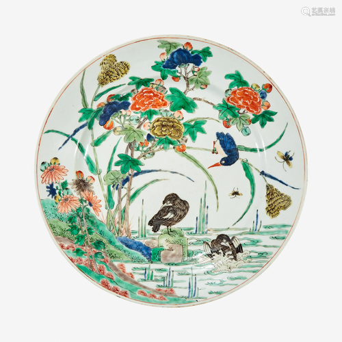 A Chinese famille verte-decorated porcelain 