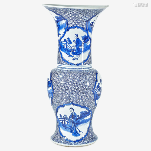 A Chinese blue and white porcelain 