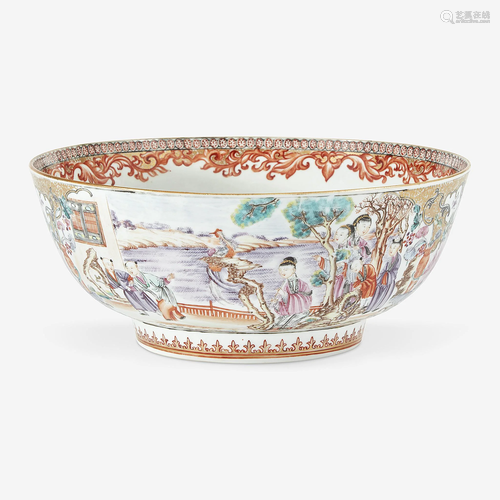 A Chinese export famille rose-decorated porcelain