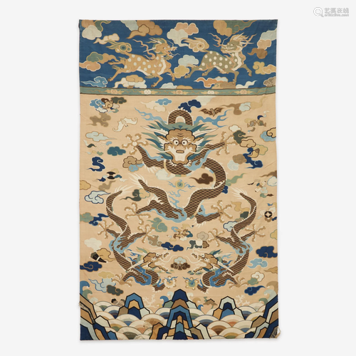 A large Chinese kesi tapestry 