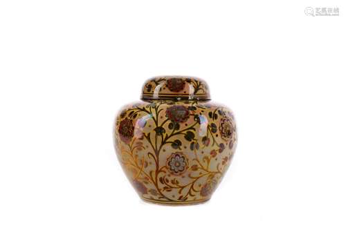 A WILLIAM S. MYCOCK FOR ROYAL LANCASTRIAN POTTERY GINGER JAR...