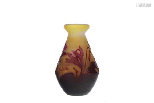 A GALLE CAMEO GLASS VASE,