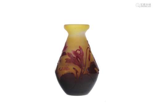 A GALLE CAMEO GLASS VASE,