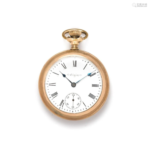 ELGIN, GOLD-FILLED OPEN FACE POCKET WATCH