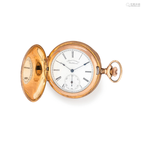 WALTHAM, GOLD-FILLED HUNTER CASE POCKET WATCH