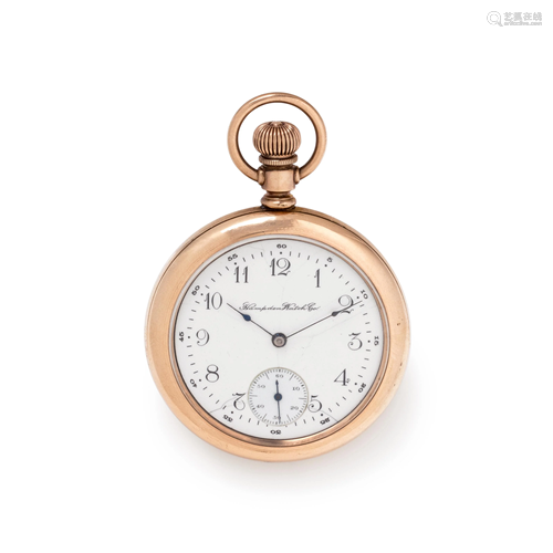 HAMPTON WATCH CO., GOLD-FILLED OPEN FACE POCKET WATCH