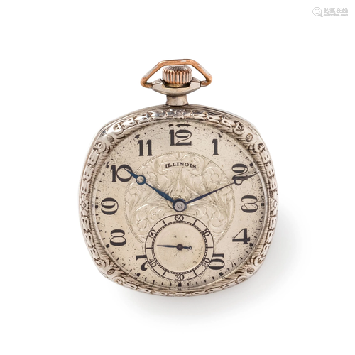 ILLINOIS WATCH CO., GOLD-FILLED OPEN FACE POCKET WATCH