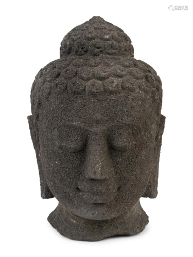 An Indonesian Volcanic Head of a Deity